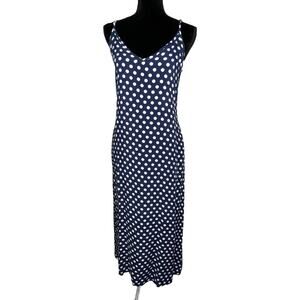 Anself Polkadot Summer dress blue and white with pockets - Small